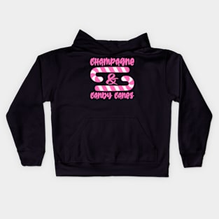 Champagne and Candy Canes Kids Hoodie